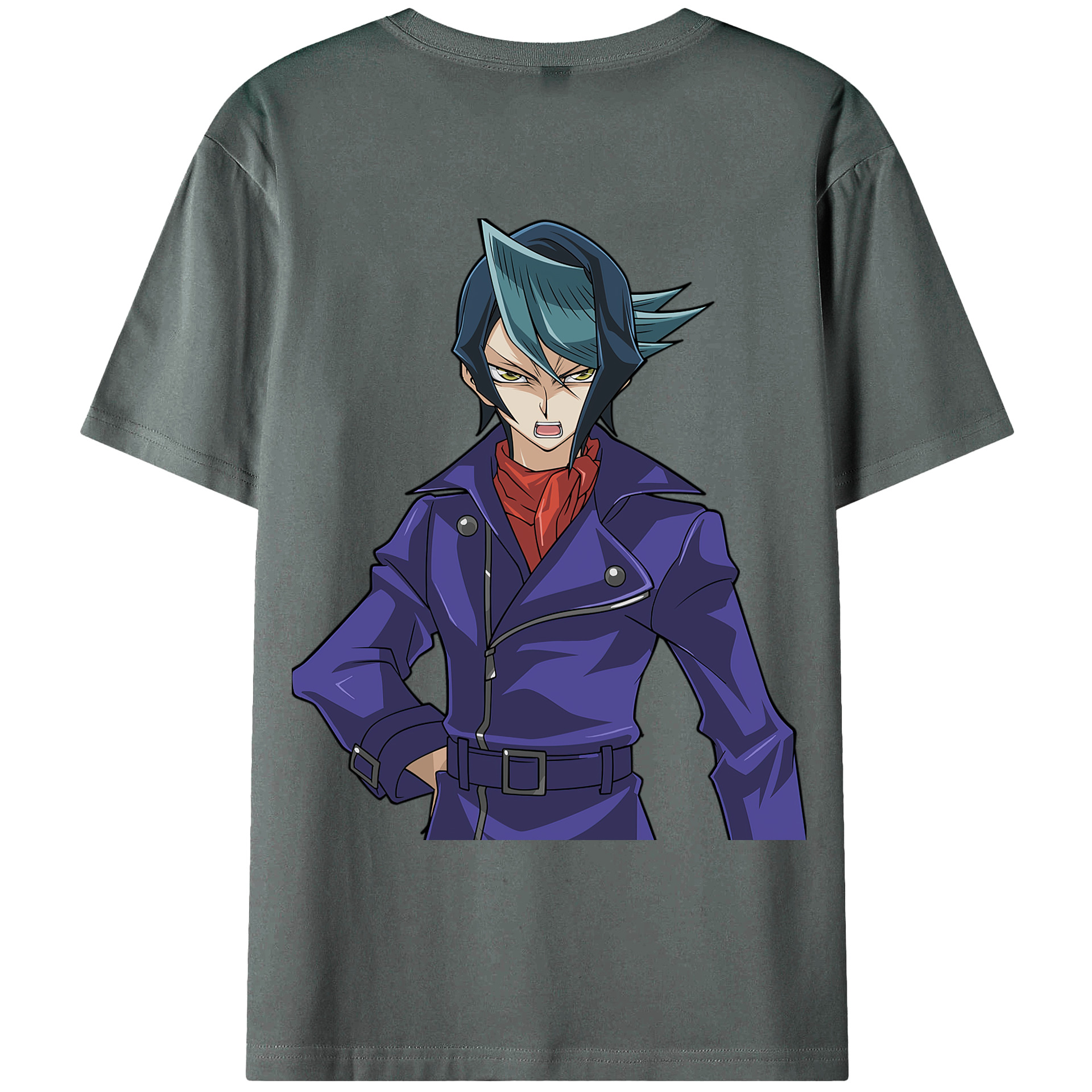 （画像用） 遊☆戯☆王 Yu-Gi-Oh! 綿100％ メンズ半袖Tシャツ（バックプリント） 通気性